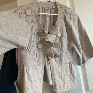 Vintage Anthropologie Floral Cardigan